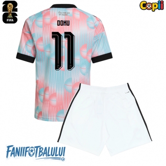 Belgia Jeremy Doku #11 Echipament de Fotbal Replică Mondial 2026 Copii Deplasare (+ Șorturi)